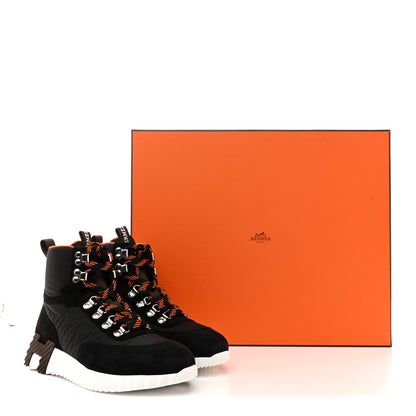 Hermes Suede Goatskin Nylon Klimb Sneakers 38 Black 9 of 9