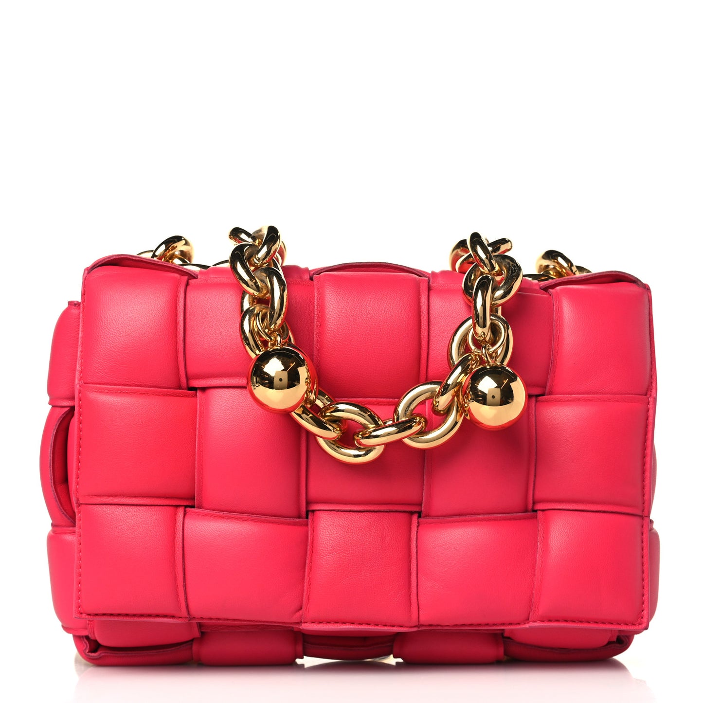 Lambskin Maxi Intreccio Padded Chain Cassette Crossbody Bag