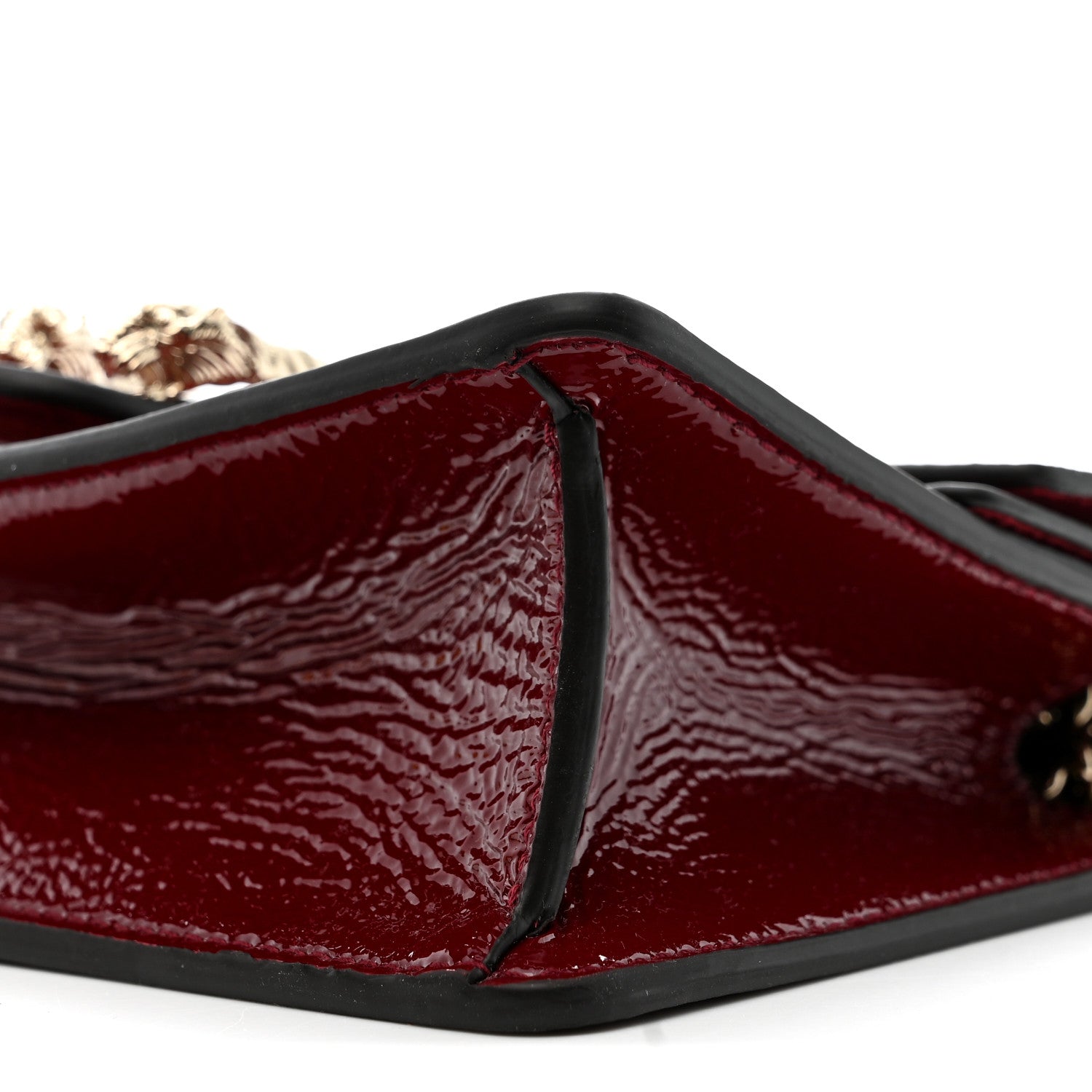 Gucci Crinkled Patent Mini Dionysus Shoulder Bag Rosso Ancora Red 8 of 9