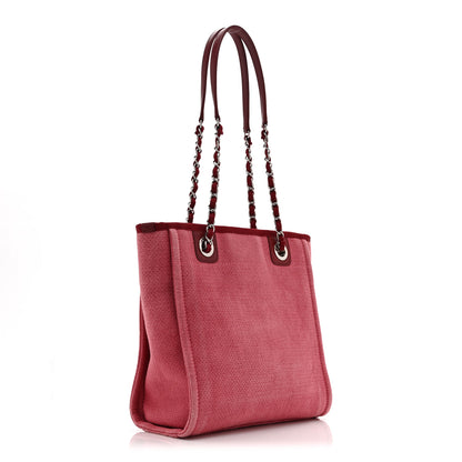 Chanel Canvas Mini Deauville Tote Red 3 of 10