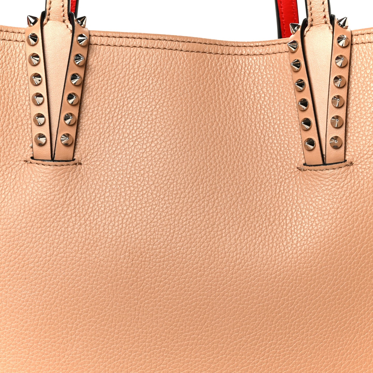 Calfskin Spikes East West Cabata Tote Nude