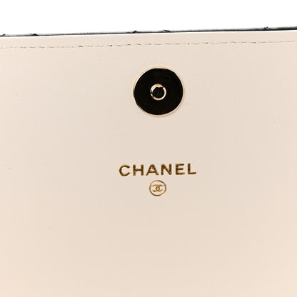 Chanel Lambskin Quilted Book Wallet On Chain WOC Black 6 of 12