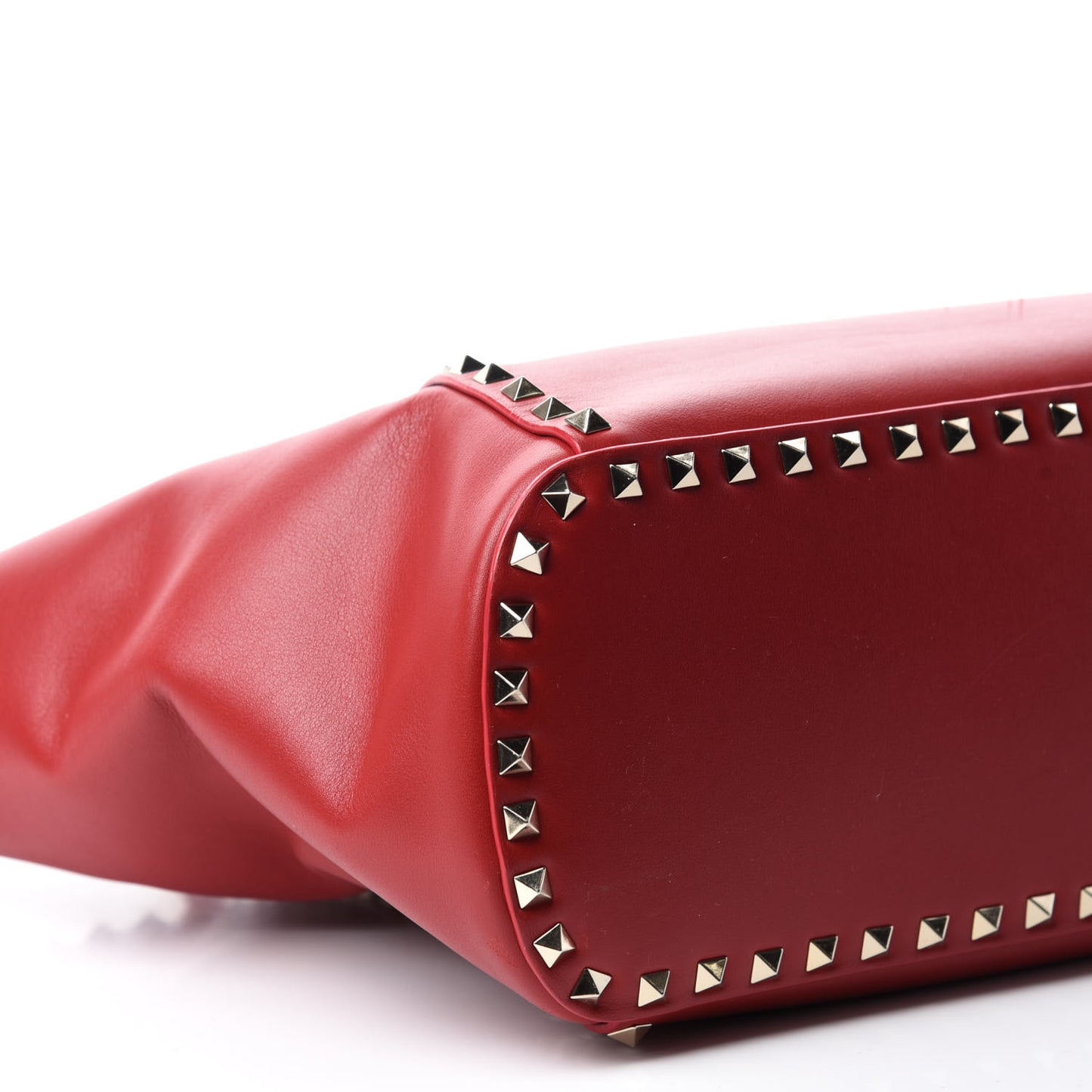 Vitello Rockstud Shoulder Bag Rosso Valentino
