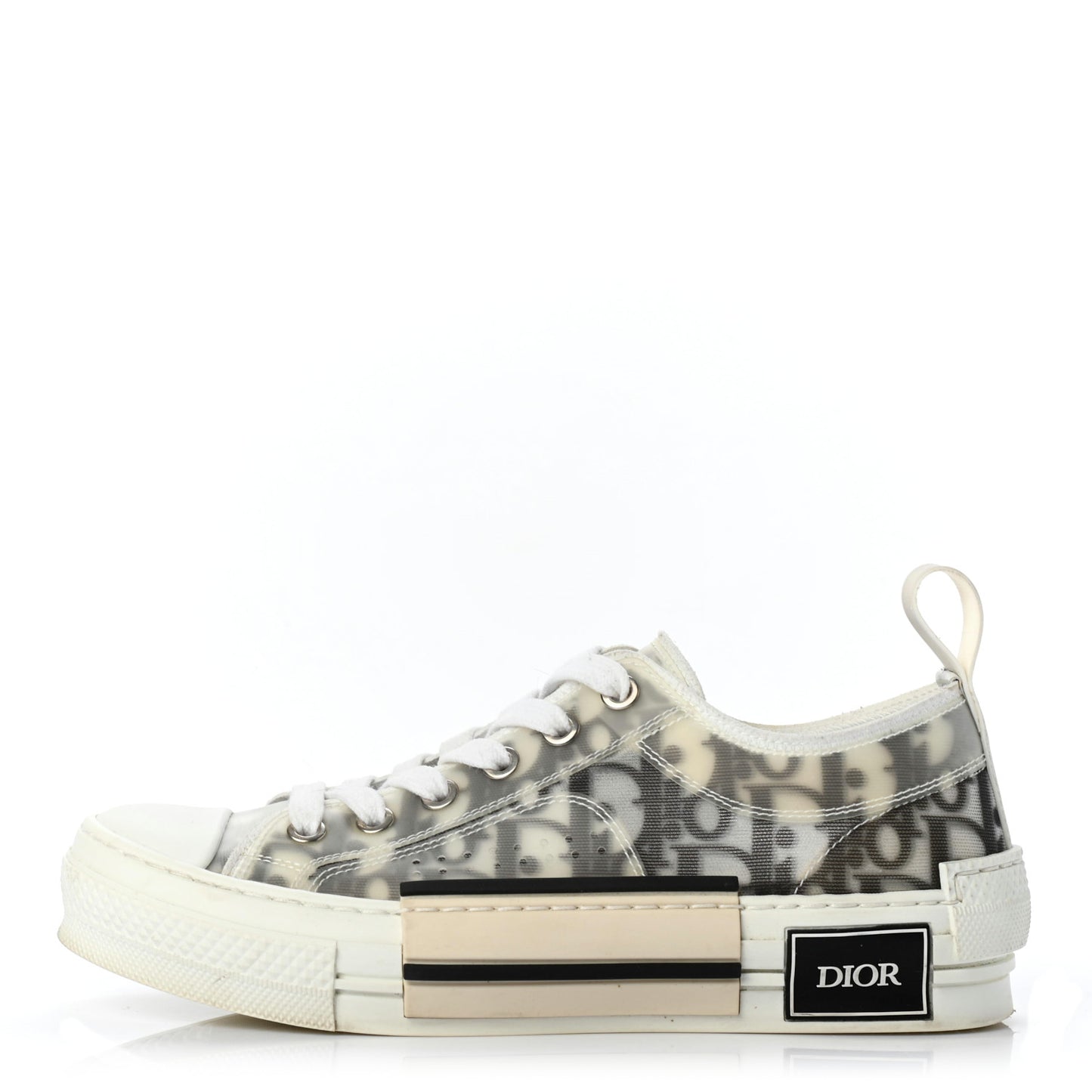 Technical Canvas Oblique B23 Low Top Sneaker 35 White Black