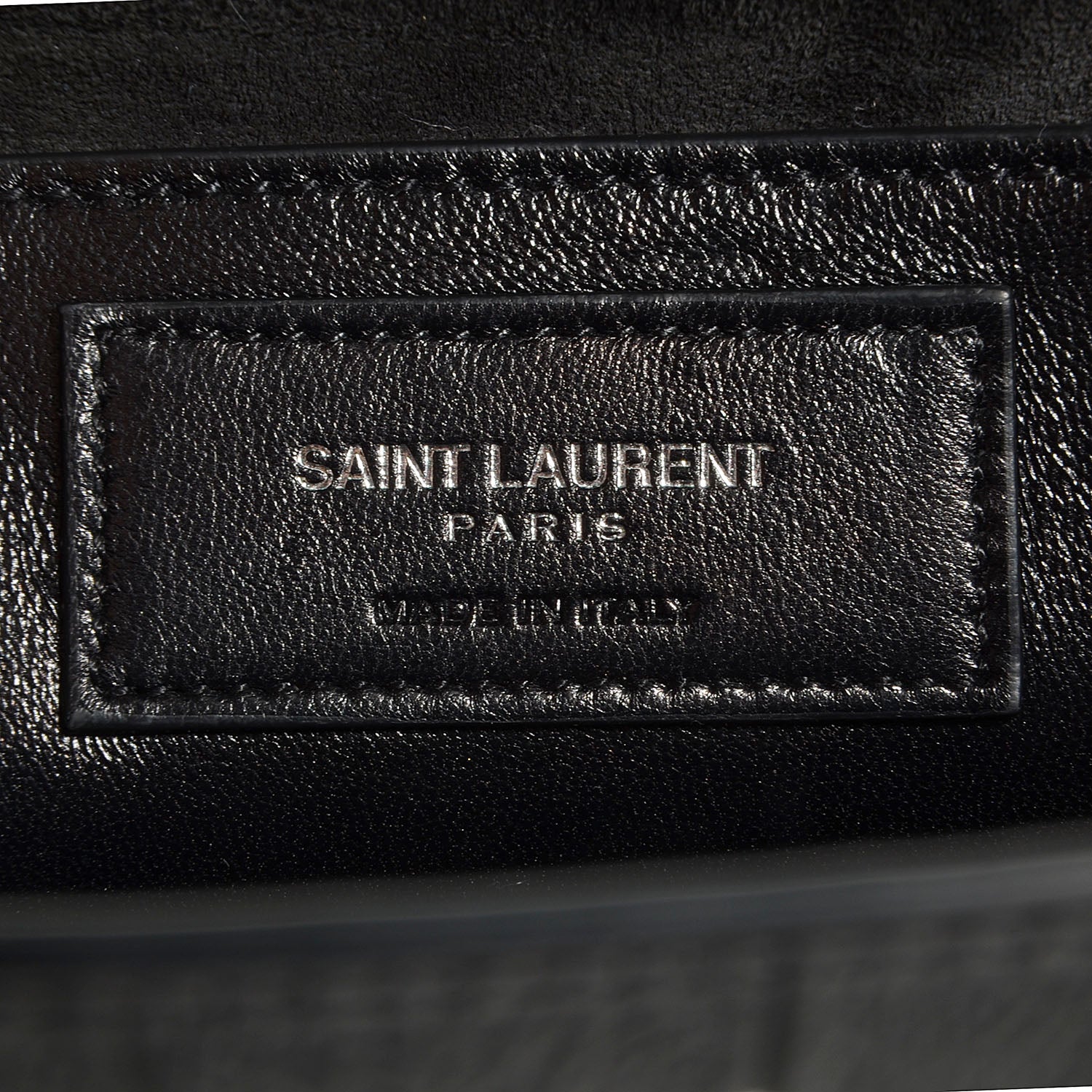 Saint Laurent Croc Effect Calfskin Jumbo Betty Black 6 of 9