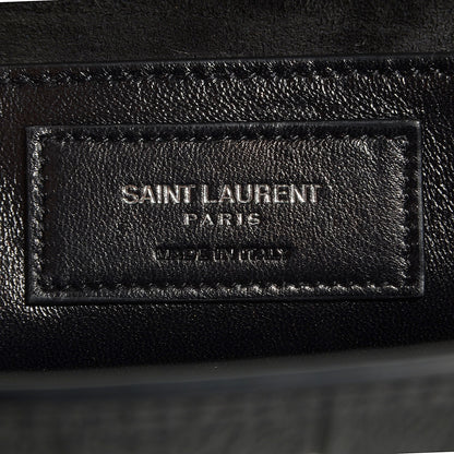 Saint Laurent Croc Effect Calfskin Jumbo Betty Black 6 of 9