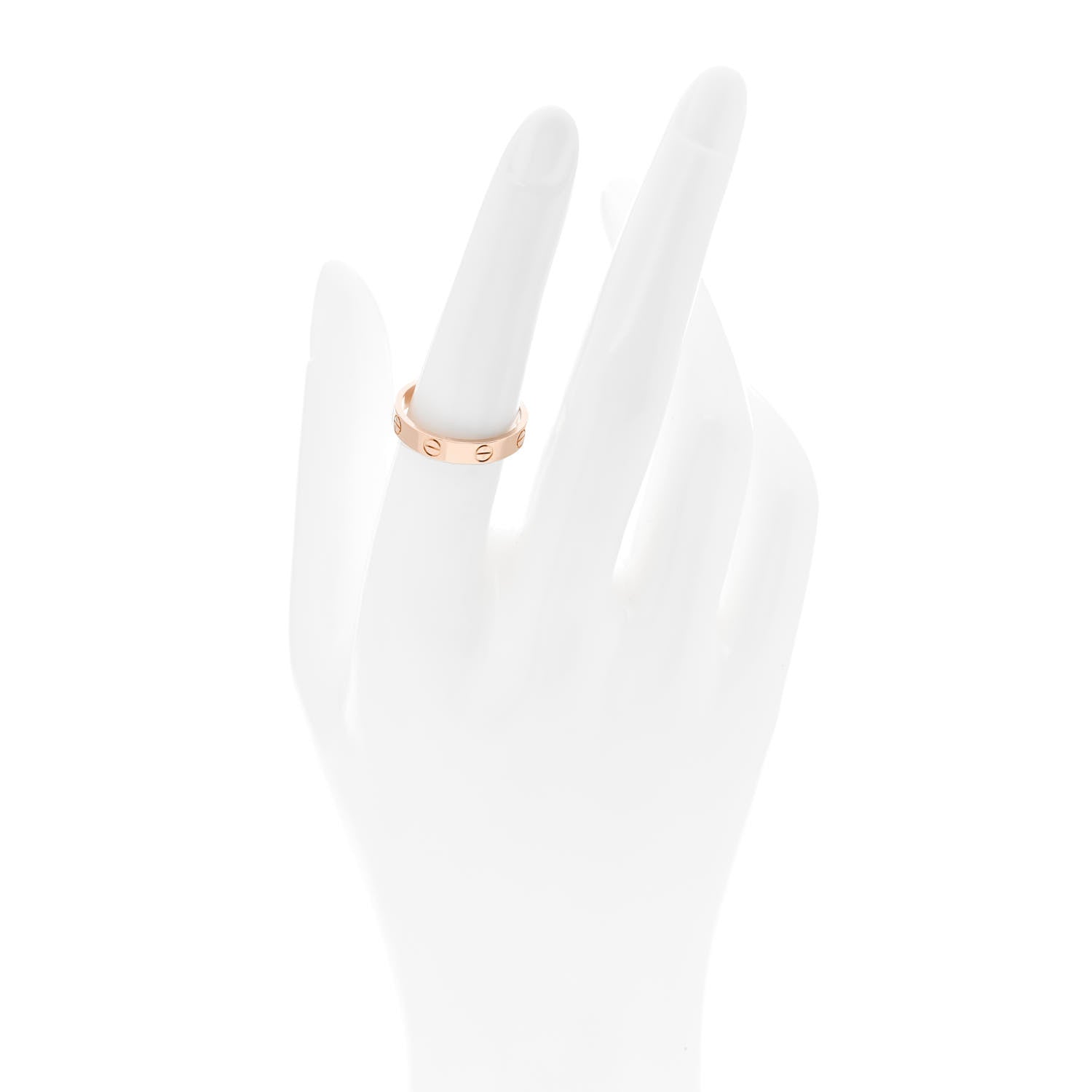 Cartier 18K Pink Gold 3.5mm LOVE Wedding Band Ring 54 6.75 2 of 5