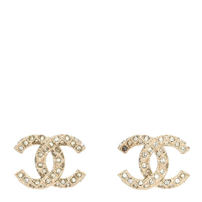 Chanel Crystal CC Earrings Gold 1 of 5