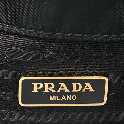 Prada Saffiano Tessuto Nylon Mini Bucket Crossbody Bag Black 6 of 11