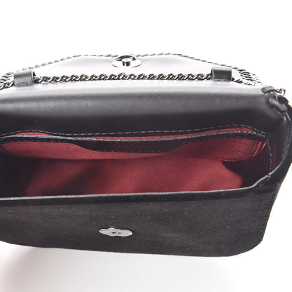 Stella McCartney Velvet Crystal Princess Diana Falabella Box Shoulder Bag Black 4 of 8
