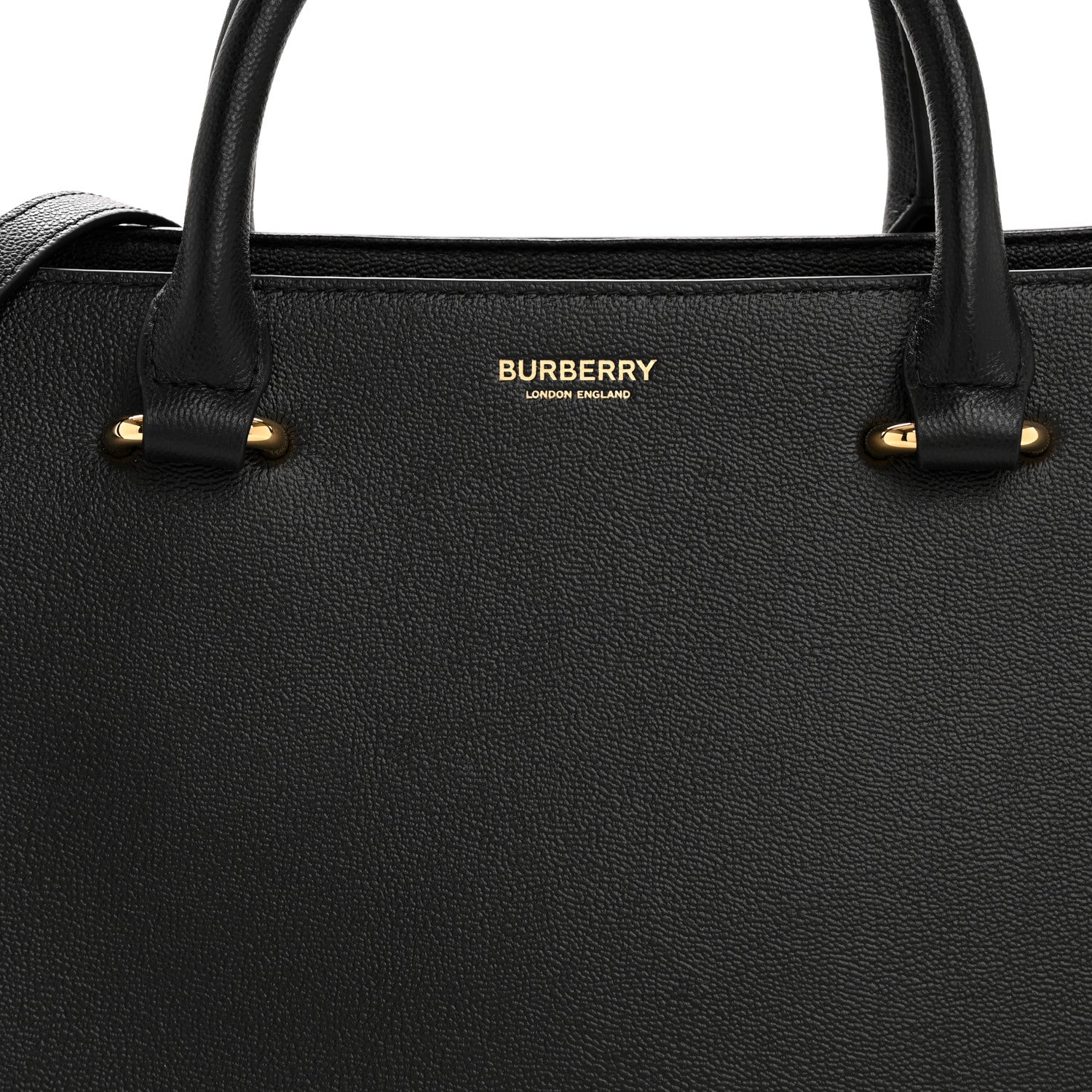 Burberry Calfskin Mega Check Small Banwell Tote Black 9 of 14