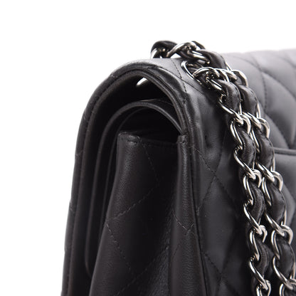 Chanel Lambskin Quilted Jumbo Double Flap Dark Grey 8 of 14
