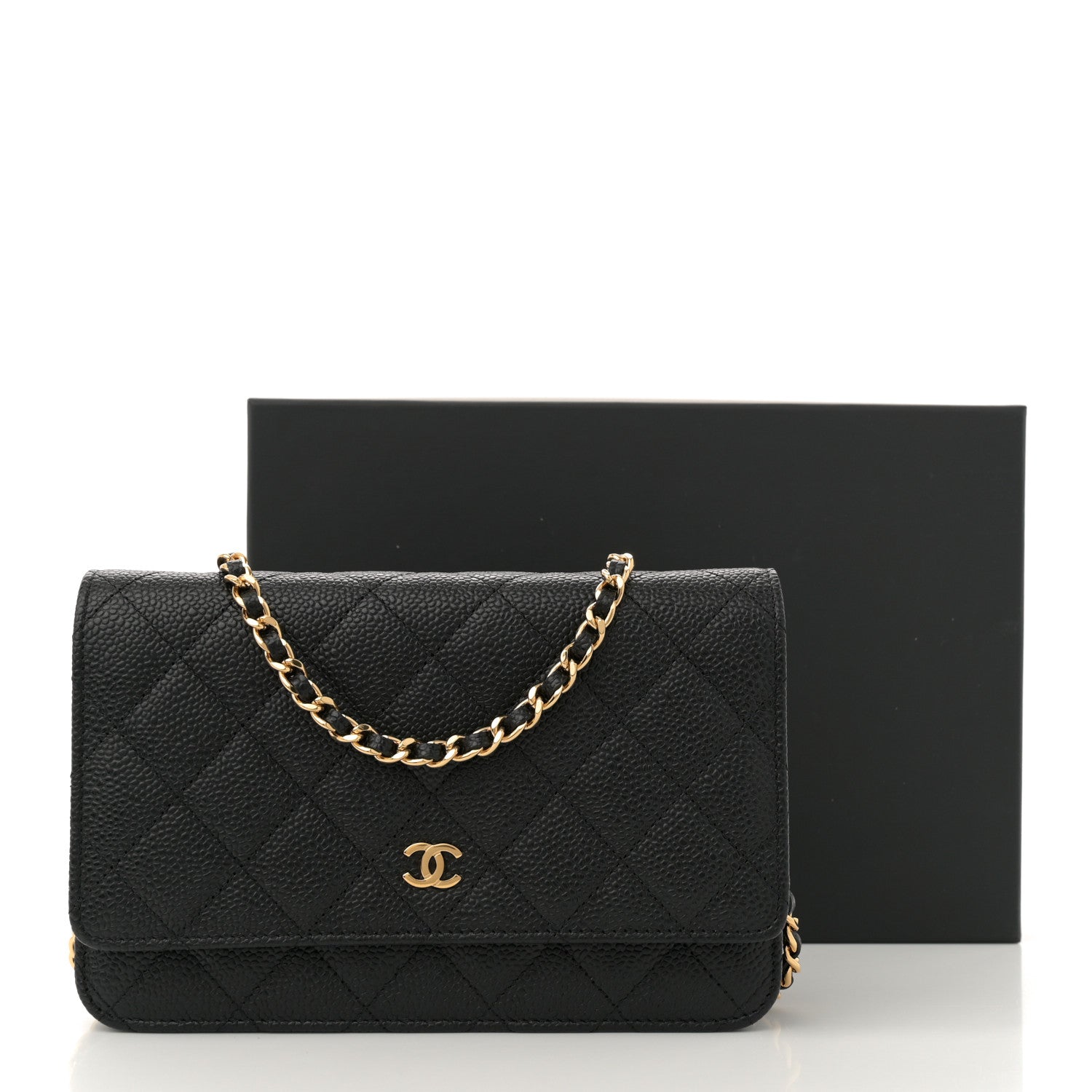 Chanel Caviar Quilted Wallet On Chain WOC Black 11 of 11