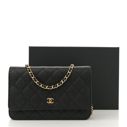 Chanel Caviar Quilted Wallet On Chain WOC Black 11 of 11