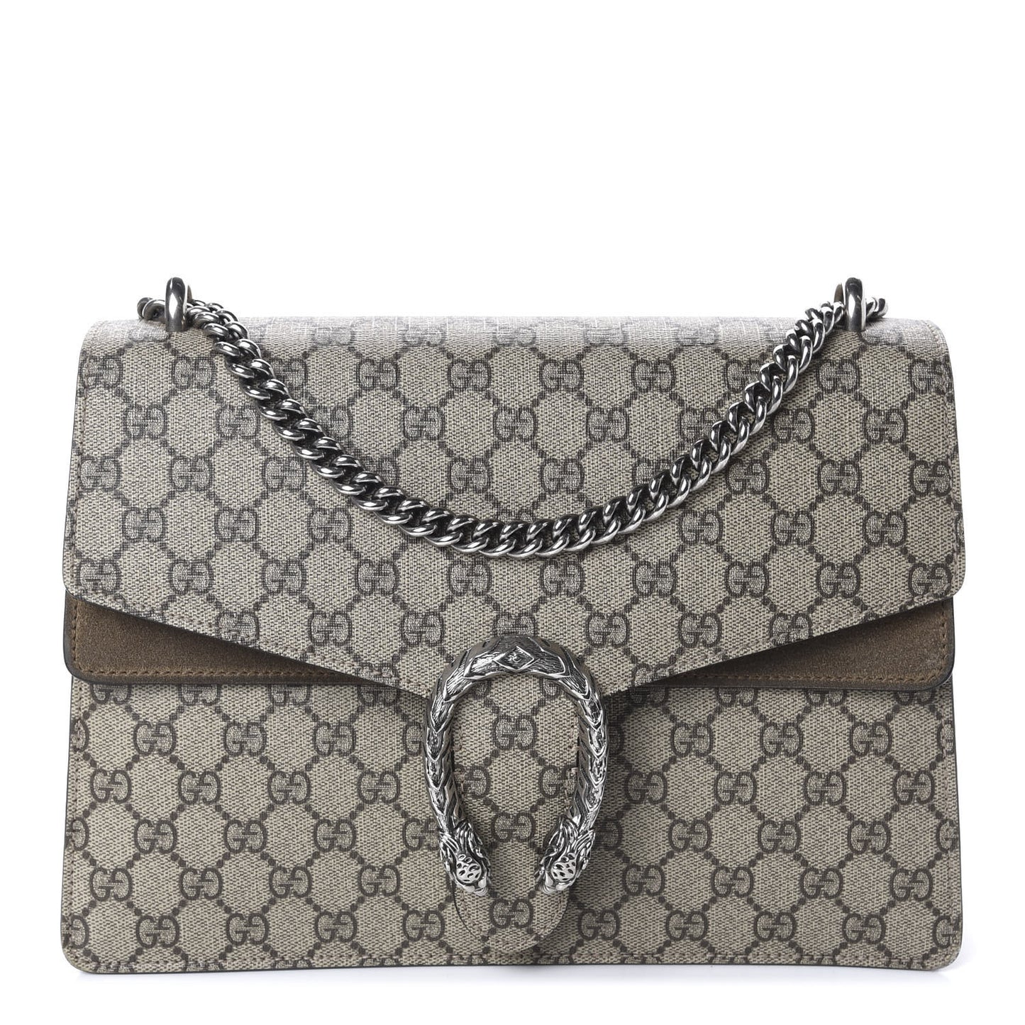 GG Supreme Monogram Medium Dionysus Shoulder Bag Taupe