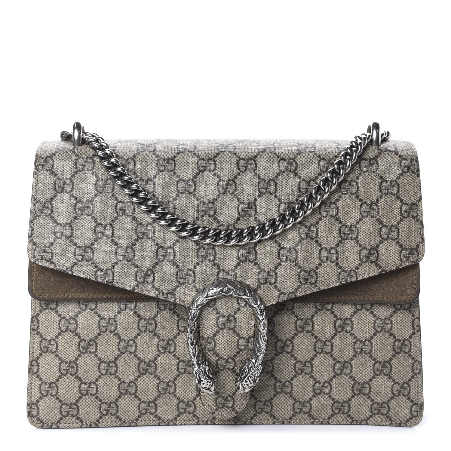 Gucci GG Supreme Monogram Medium Dionysus Shoulder Bag Taupe 1 of 13
