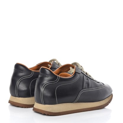 Hermes Calfskin Womens Quick Sneakers 37 Black 4 of 10