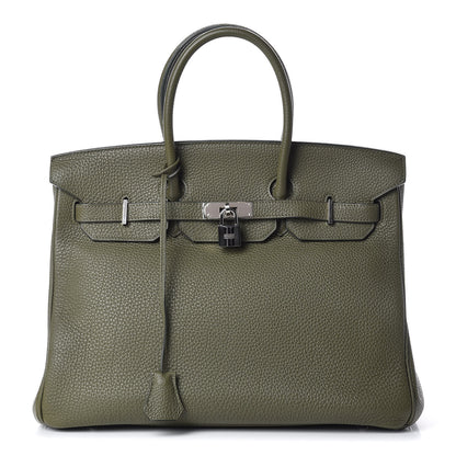 Hermes Togo Birkin 35 Vert Olive 1 of 14