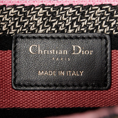 Christian Dior Toile de Jouy Voyage Embroidered Medium Lady D-Lite Fuchsia Multicolor 6 of 10