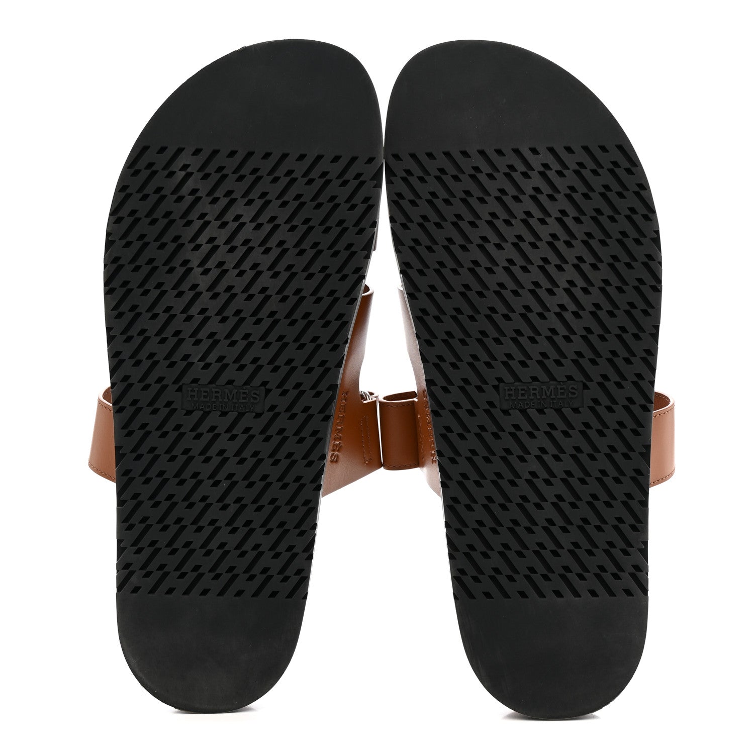 Hermes Calfskin Mens Chypre Sandals 44 Marron Dore 6 of 10
