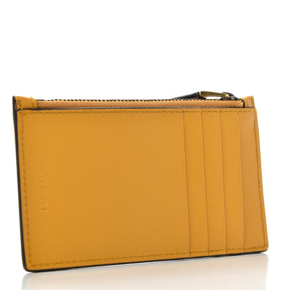 Gucci Calfskin Bee Embossed Coin Case Card Holder Yellow 3 of 7