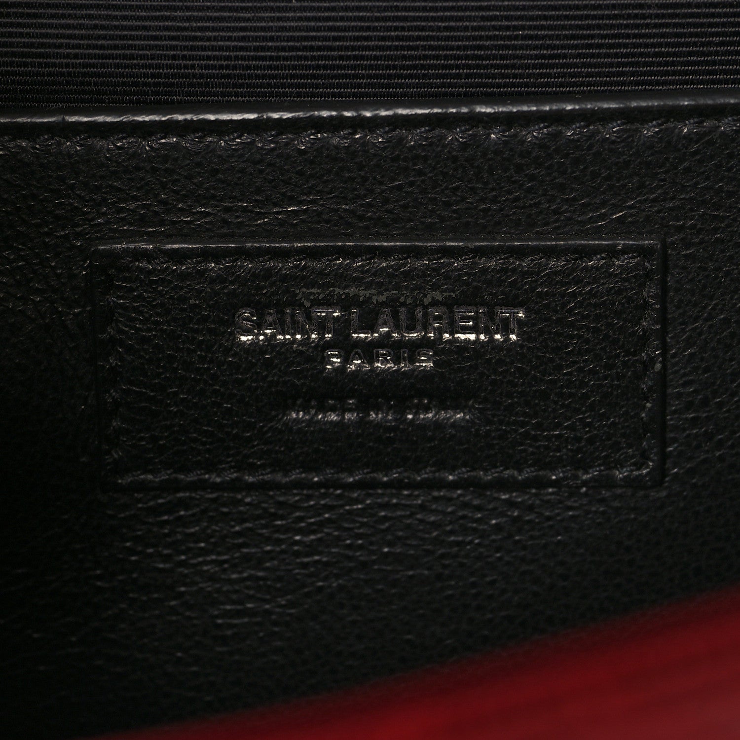 Saint Laurent Grain De Poudre Textured Mixed Matelasse Triquilt Medium Monogram Satchel New Red 6 of 9