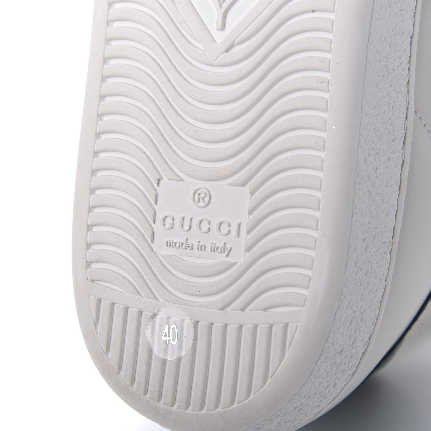 Calfskin Ayers Web Bee Embroidered Ace Sneakers 40 White