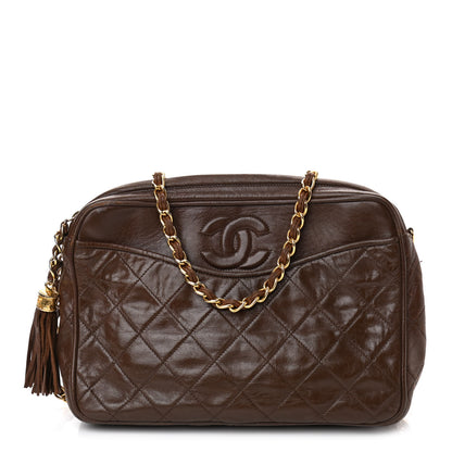 Chanel Lambskin Tassel Camera Case Brown 1 of 16