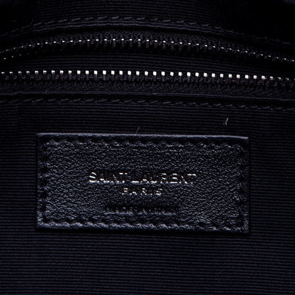 Saint Laurent Lambskin Patchwork Micro Stud Monogram Medium Jamie Baguette Black 8 of 11