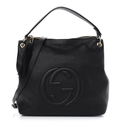 Gucci Pebbled Calfskin Large Soho Hobo Black 1 of 8