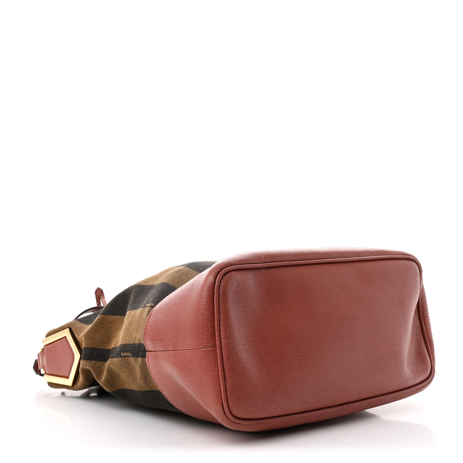 Fendi Pequin Vitello Elite 2Jours Bucket Bag Tobacco 4 of 11