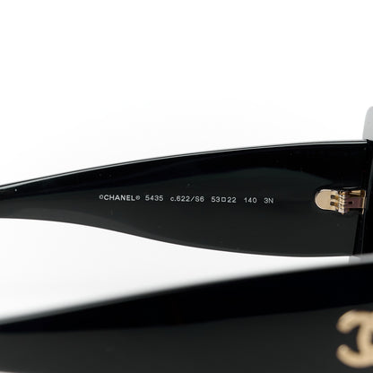 Chanel Acetate Rectangle Sunglasses 5435 Black 5 of 8