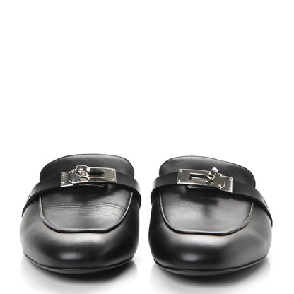 Hermes Calfskin Oz Mules 38 Black 2 of 8