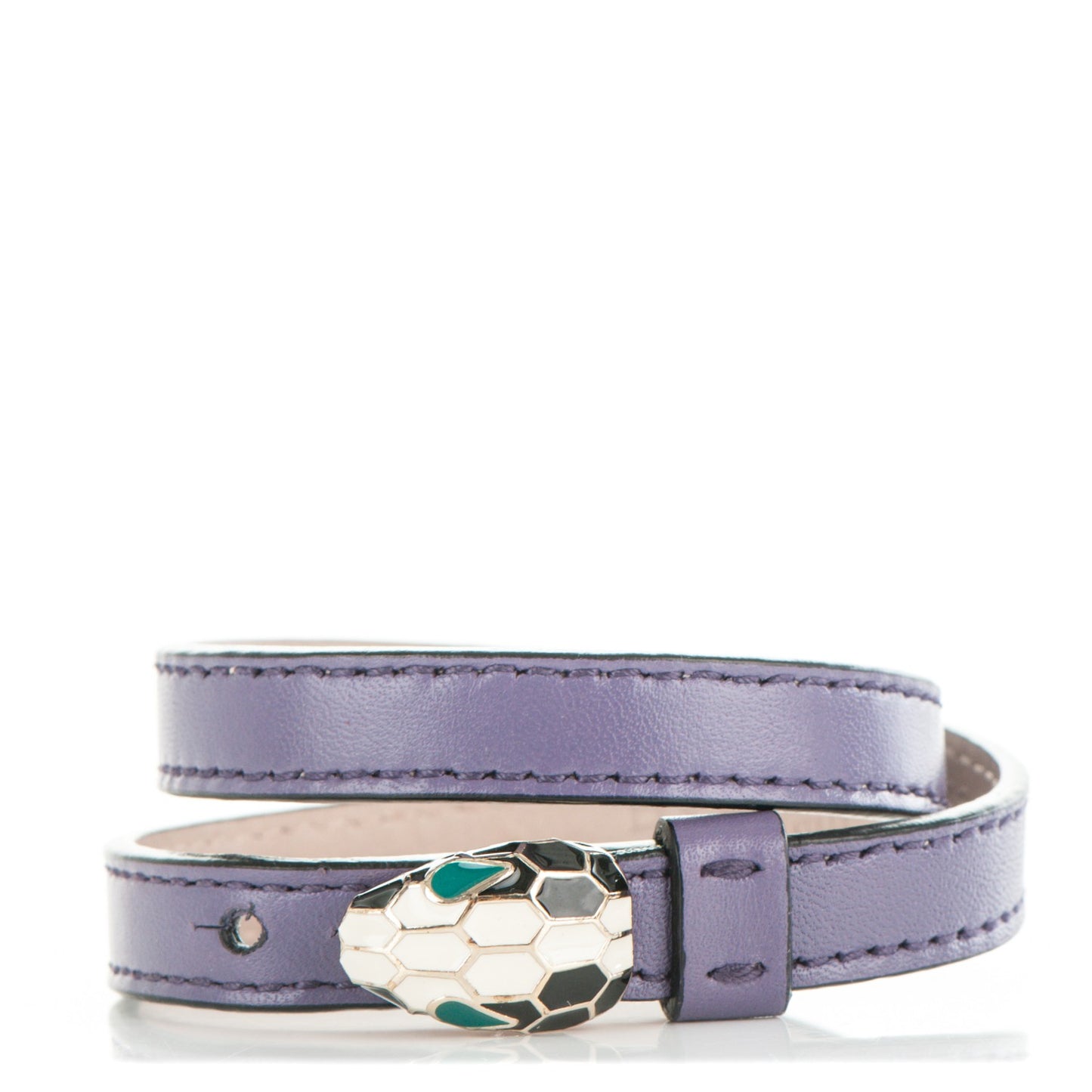 Lambskin Serpenti Forever Double Coil Bracelet S
