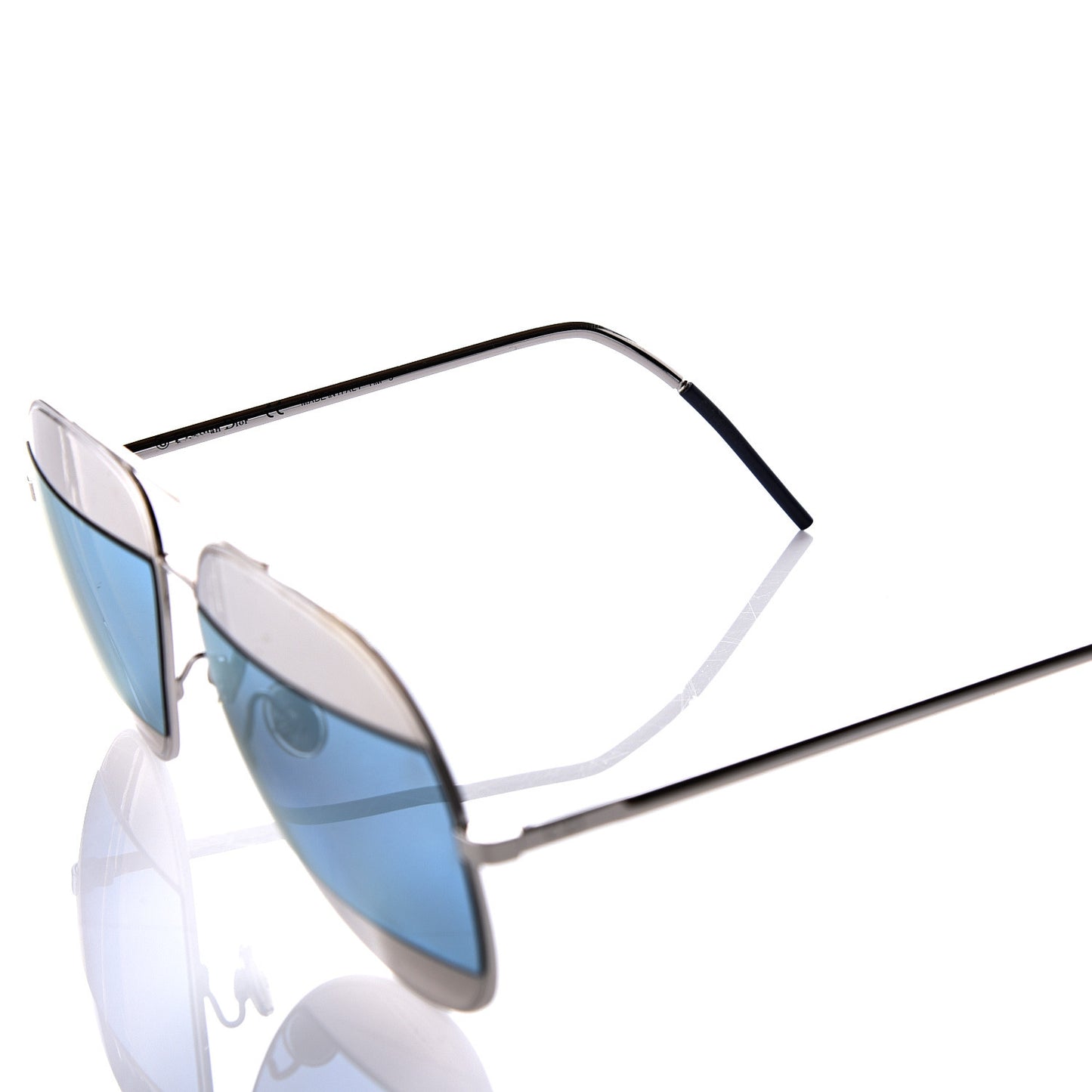 Split 1 Aviator Sunglasses Silver Blue