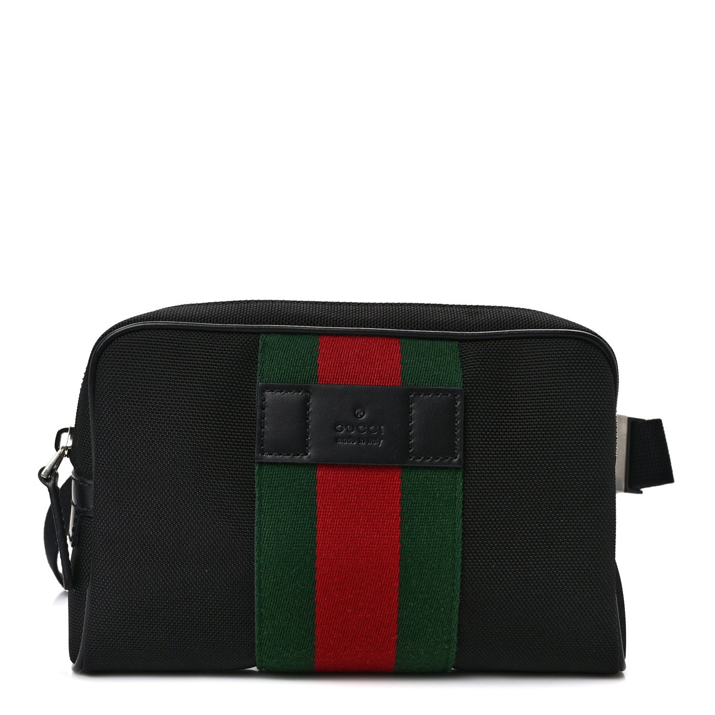Canvas Web Slim Belt Bag Black