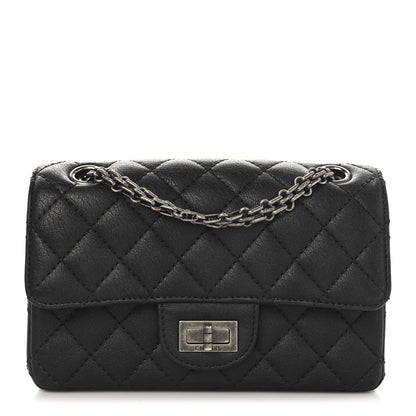 Chanel Metallic Sheepskin Quilted 2.55 Reissue Mini Flap Dark Grey 1 of 11