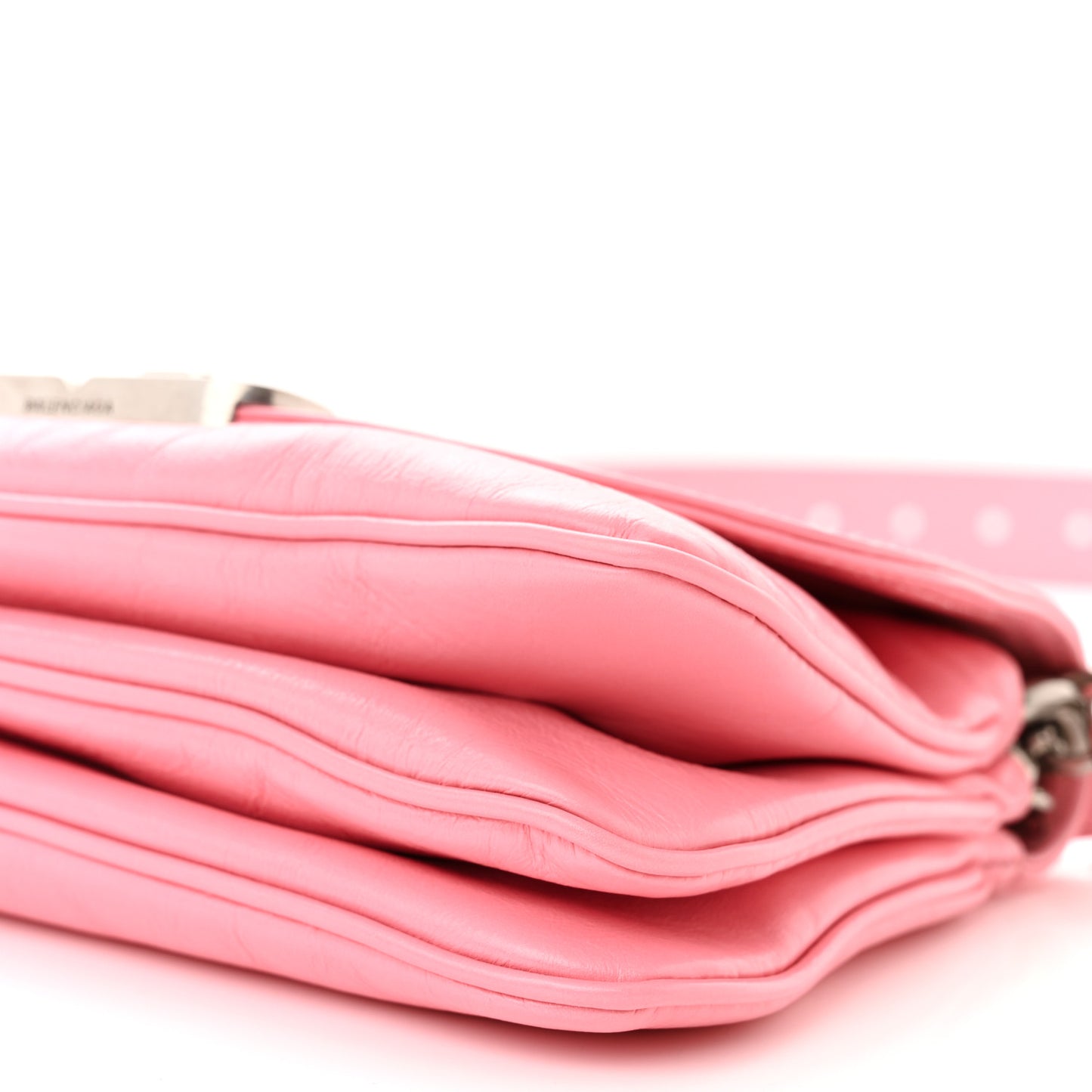 Peach Calfskin Small BB Soft Flap Bag Sweet Pink