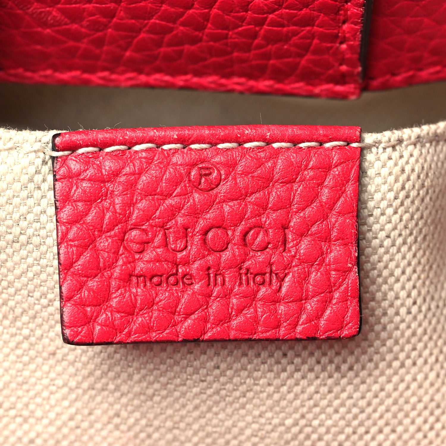 Gucci Calfskin Mini Bamboo Shopper Tote Fuchsia Orange 6 of 12