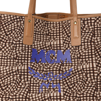 MCM Visetos Large Liz Reversible Shopper Tote Cognac 16 of 16