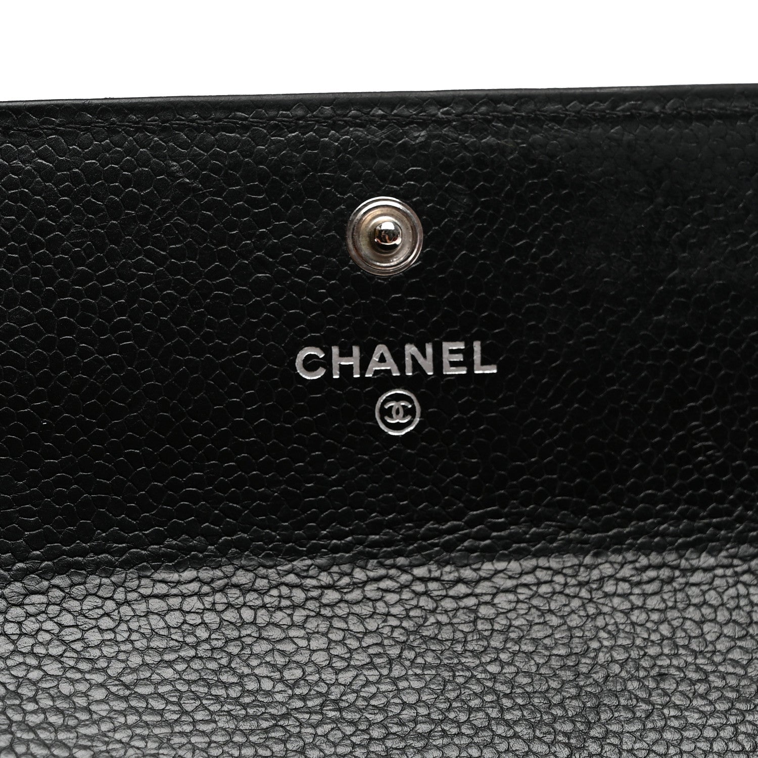Chanel Caviar Chevron Quilted Boy Flap Wallet Black 6 of 8