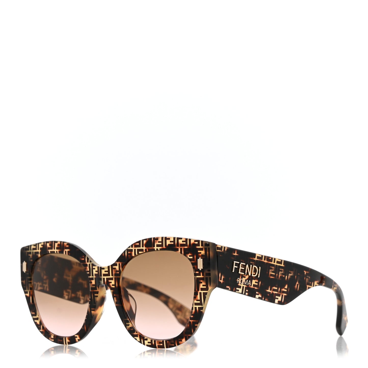 Acetate Fendi Roma Cat Eye Sunglasses FF 0435/S Havana