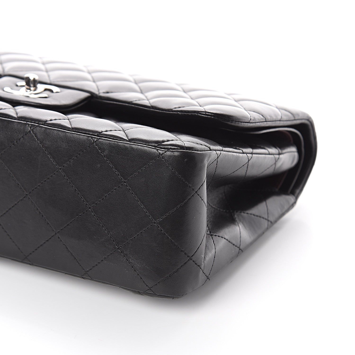 Chanel Lambskin Quilted Jumbo Double Flap Black 9 of 9