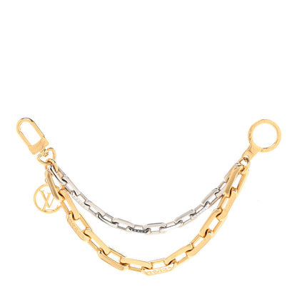 Louis Vuitton Metal LV Edge Chain Bag Charm Silver Gold 1 of 5
