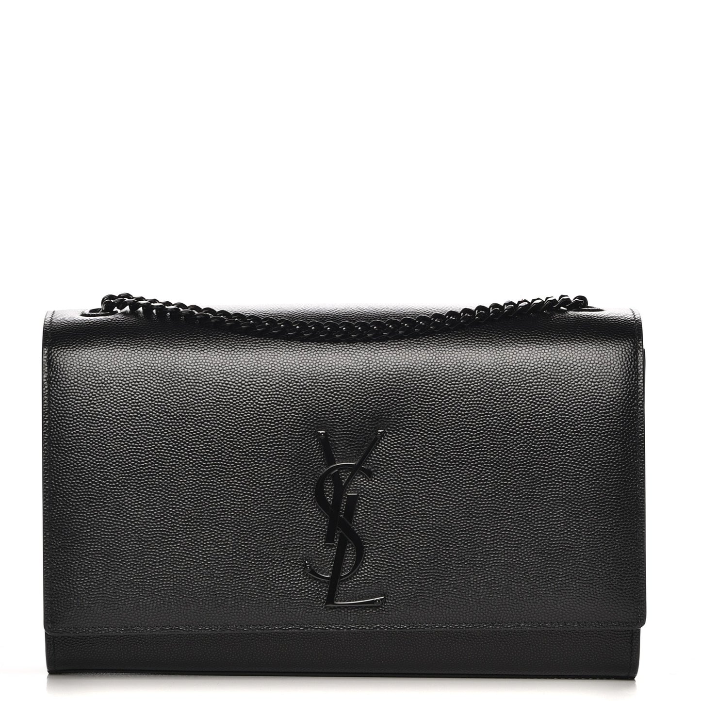 Grain De Poudre Medium Classic Monogram Kate Satchel Black