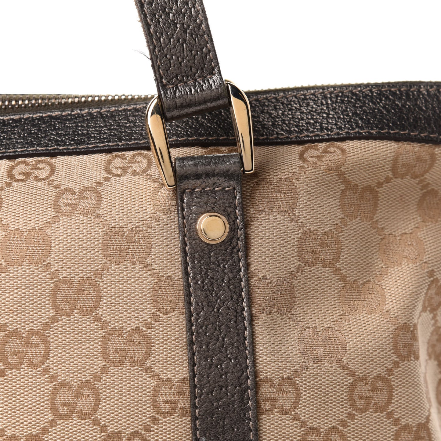 Monogram Medium Abbey Tote Dark Brown