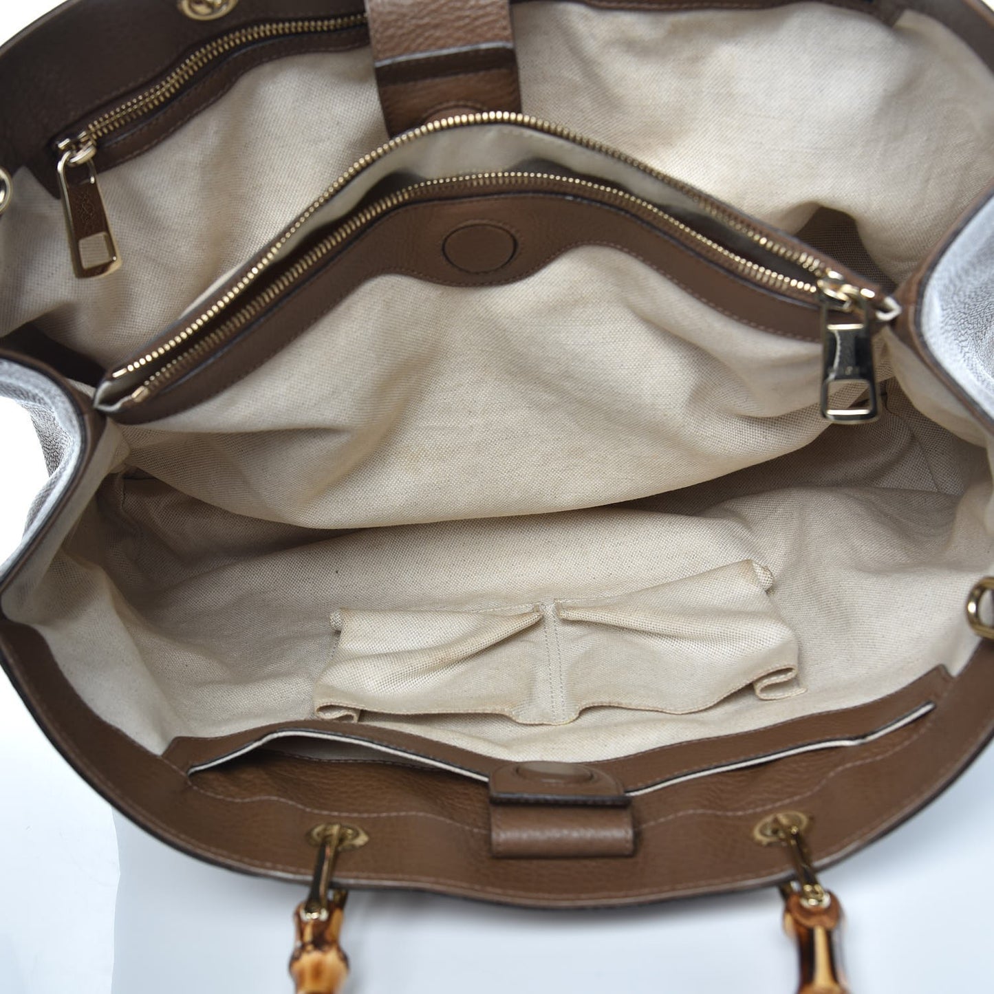 Cellarius Calfskin Large Bamboo Shopper Tote Acero
