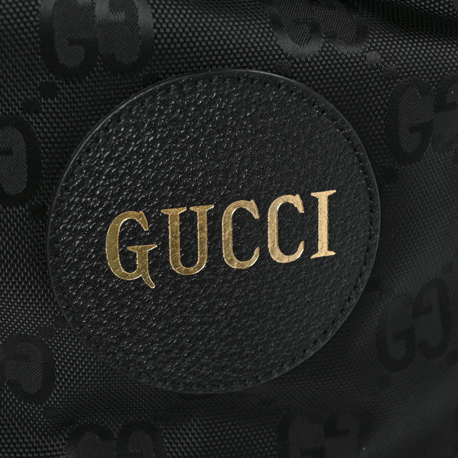 Gucci Econyl Nylon Monogram Off The Grid Drawstring Bucket Backpack Black 8 of 12