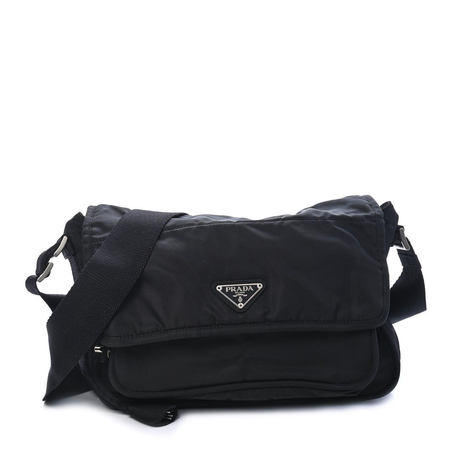 Tessuto Nylon Messenger Bag Black