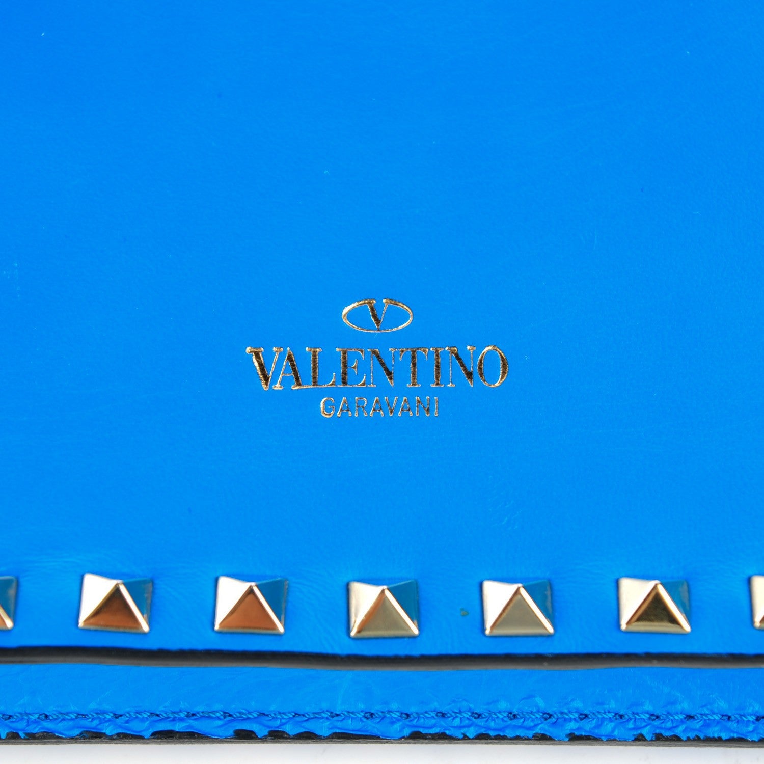 Valentino Garavani Nappa Rockstud Wristlet Clutch Blue Fluo 7 of 8